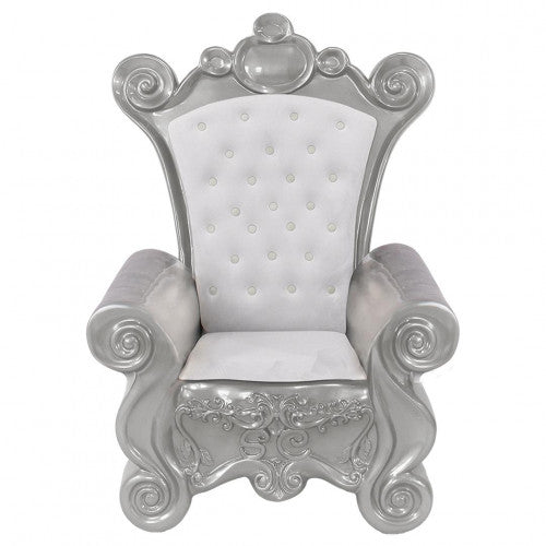 Silver and White Santa Chair