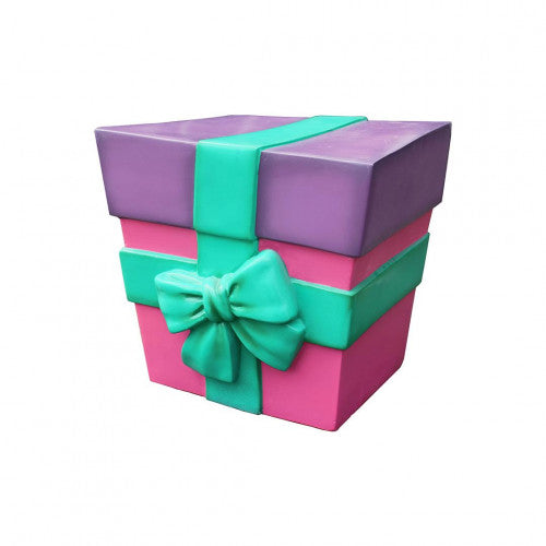 12" Pink, Purple With Teal Bow Gift Box