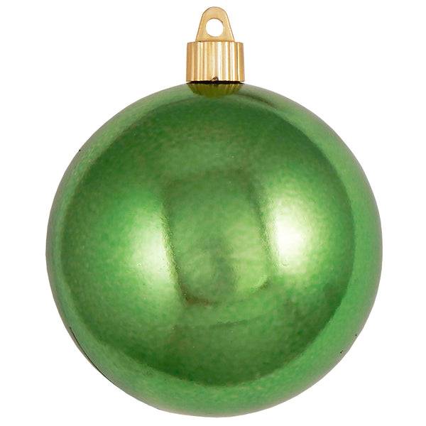 4" (100mm) Commercial Shatterproof Ball Ornament, Shiny Limeade, 4 per Bag, 12 Bags per Case, 48 Pieces