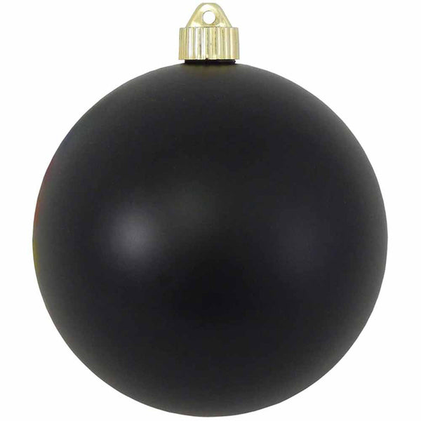 6" (150mm) Commercial Shatterproof Ball Ornament, Matte Soot Black, 2 per Bag, 6 Bags per Case, 12 Pieces