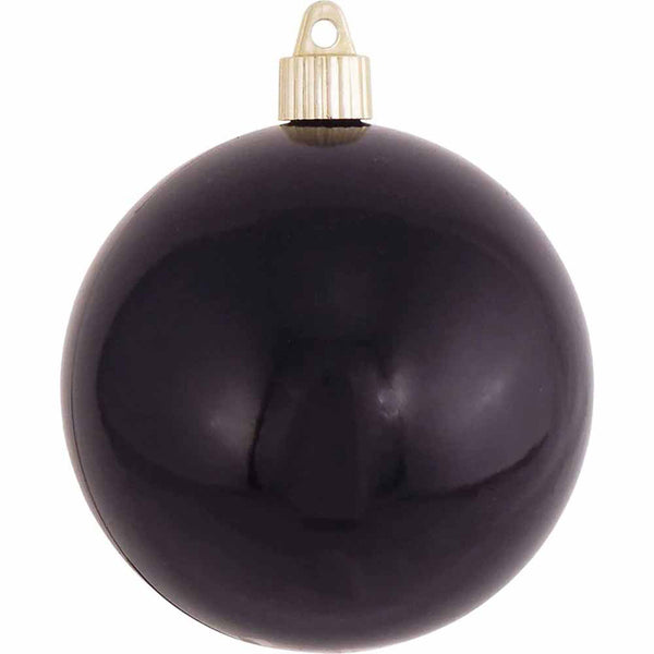 4" (100mm) Commercial Shatterproof Ball Ornament, Shiny Onyx, 4 per Bag, 12 Bags per Case, 48 Pieces