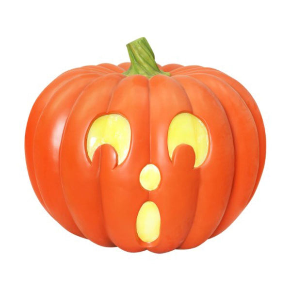 Carved Lit Pumpkin Surprised