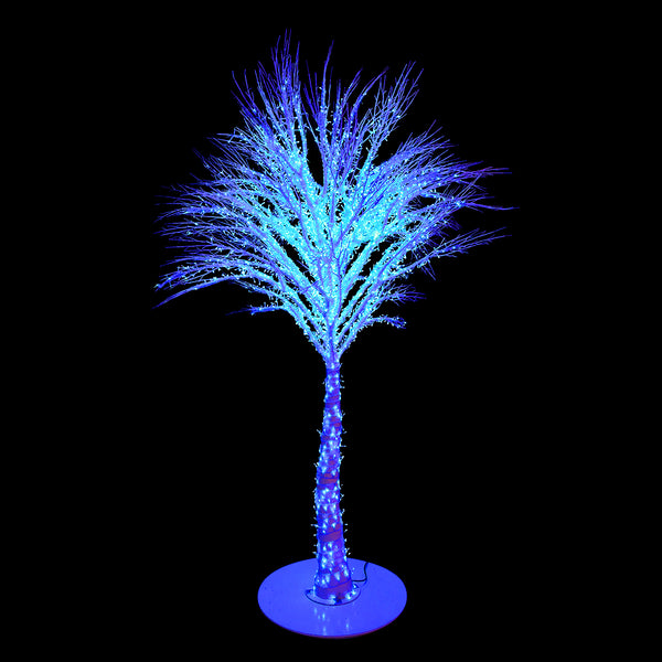 9.5' Blue LED Crystal Ice Tree with Stand