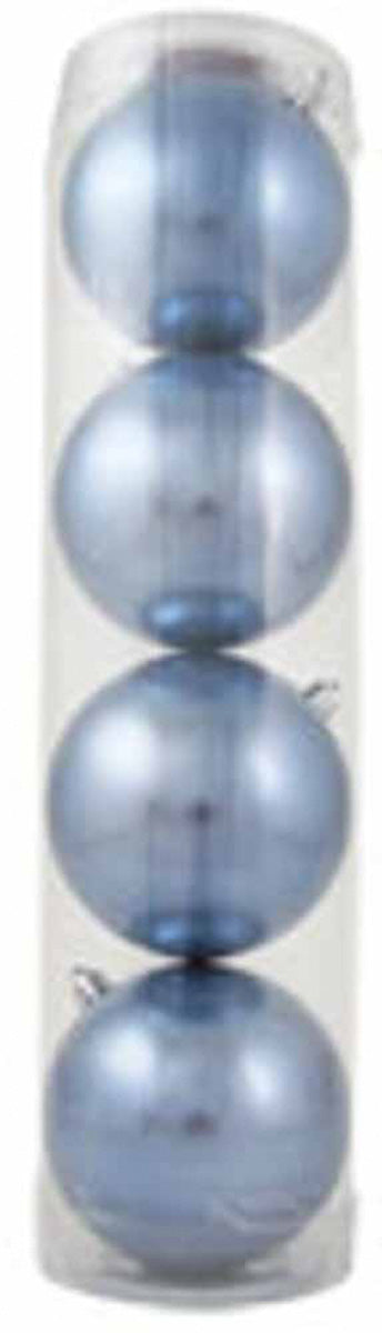 4" (100mm) Large Commercial Shatterproof Ball Ornament, Polar Blue, Case, 48 Pieces