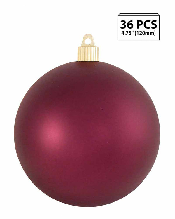 4 3/4" (120mm) Jumbo Commercial Shatterproof Ball Ornament, Bayberry, Case, 36 Pieces