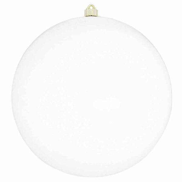 12" (300mm) Shatterproof Ball Ornaments, Pure White, 1/Ea, 2/Case, 2 Pieces